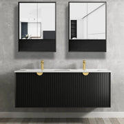 MARLO MATTE BLACK 600X800X150 SHAVING CABINET FIL Kitchen Bathroom