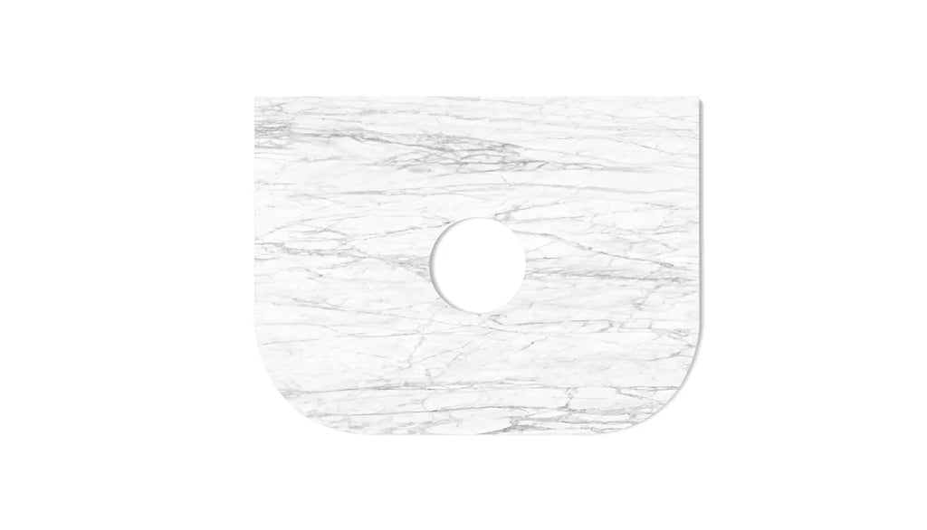 Hampshire Satin White Wall Huang Curve Vanity 750mm