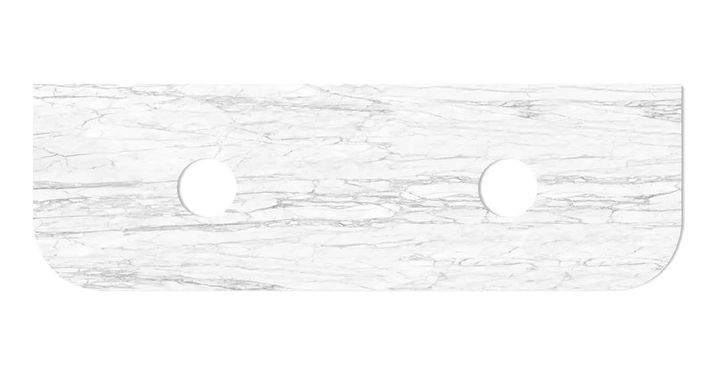 Bondi Natural Carrara Marble Above Counter Vanity Top 1500mm/1800mm - FIL Kitchen Bathroom