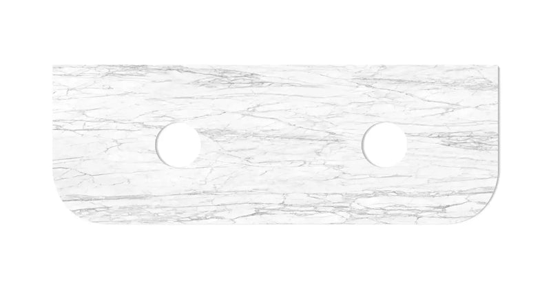 Bondi Natural Carrara Marble Above Counter Vanity Top 1500mm/1800mm - FIL Kitchen Bathroom