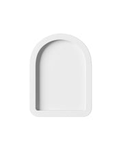 Otti Laguna Cabinet Handle — Black Oak / Satin White Frame with Stone Insert (LGHANDLE) — LGHANDLE-WFR