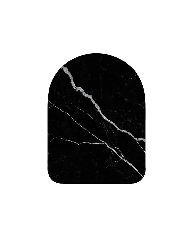 Otti Laguna Cabinet Handle — Black Oak / Satin White Frame with Stone Insert (LGHANDLE) — LGHANDLE-BST