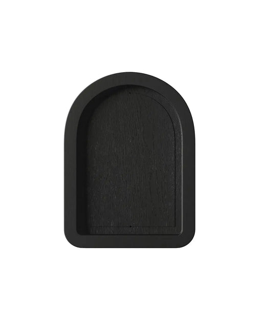 Otti Laguna Cabinet Handle — Black Oak / Satin White Frame with Stone Insert (LGHANDLE) — LGHANDLE-BFR