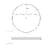 BRONTE LED MIRROR 800MM SPEAKE FIL Kitchen Bathroom