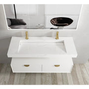MOONLIGHT 1200X460X80MM SOLID SURFACE TOP WALL HUNG BASIN FIL Kitchen Bathroom