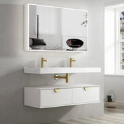 MOONLIGHT 1200X460X80MM SOLID SURFACE TOP WALL HUNG BASIN FIL Kitchen Bathroom
