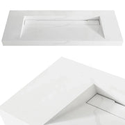 MOONLIGHT 1200X460X80MM SOLID SURFACE TOP WALL HUNG BASIN FIL Kitchen Bathroom