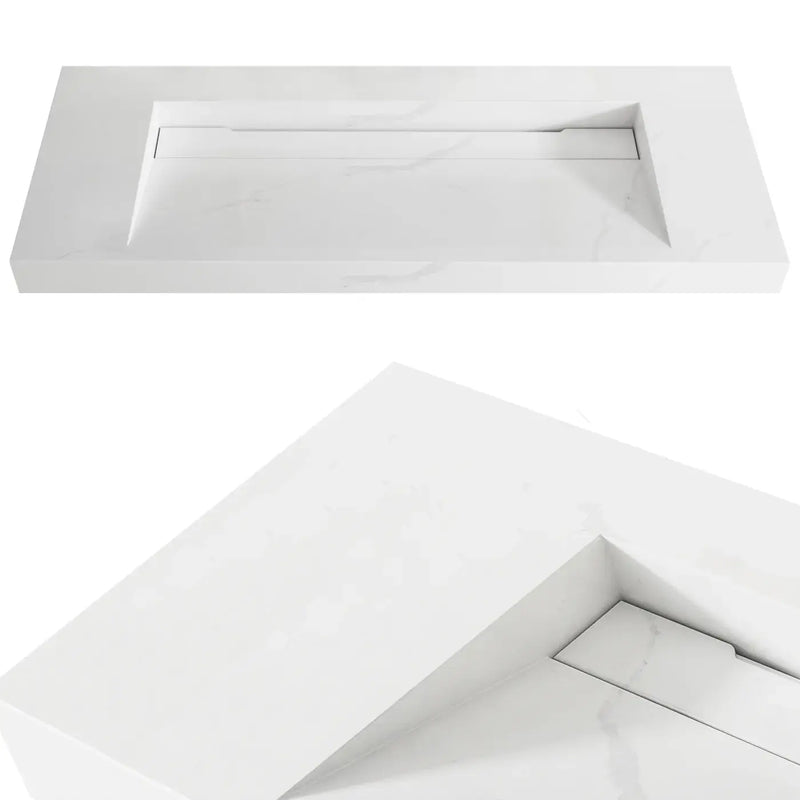MOONLIGHT 1200X460X80MM SOLID SURFACE TOP WALL HUNG BASIN FIL Kitchen Bathroom
