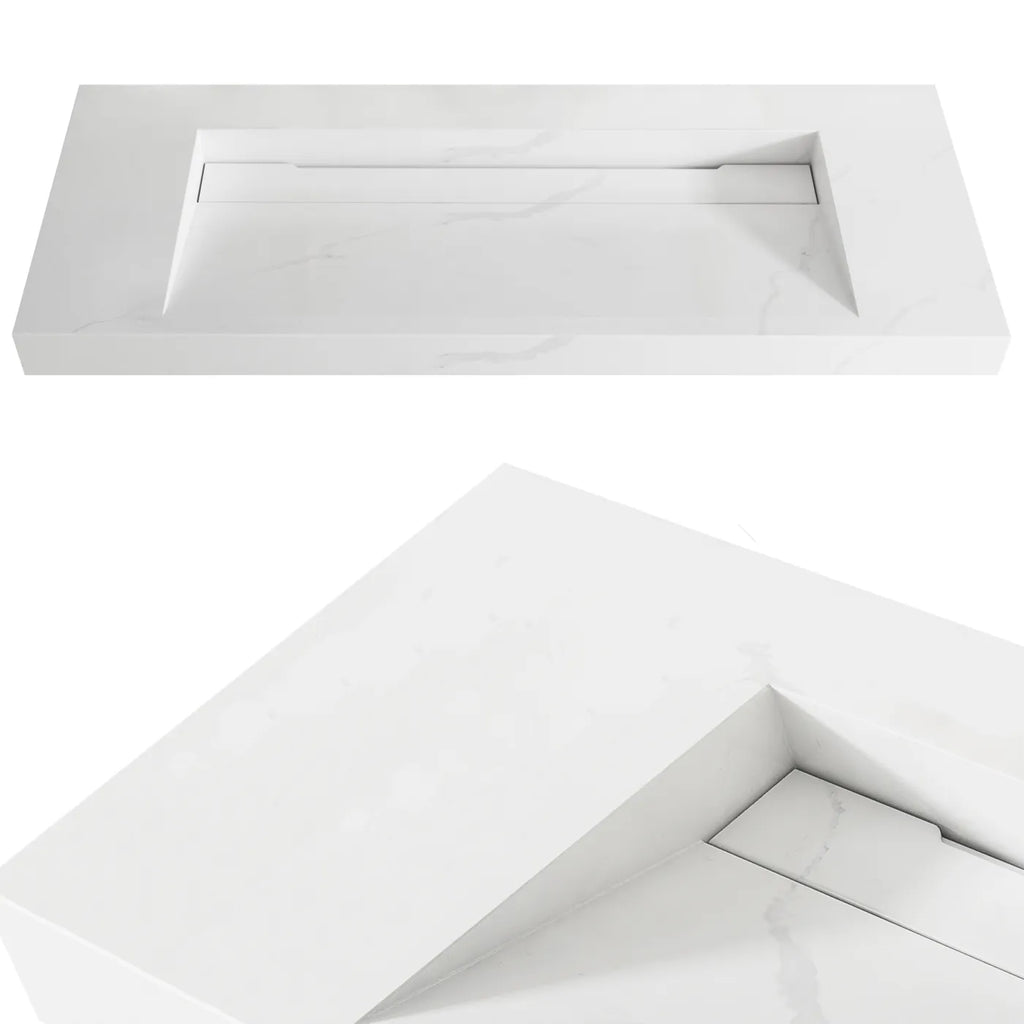 MOONLIGHT 1200X460X80MM SOLID SURFACE TOP WALL HUNG BASIN