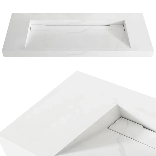 MOONLIGHT 1200X460X80MM SOLID SURFACE TOP WALL HUNG BASIN FIL Kitchen Bathroom