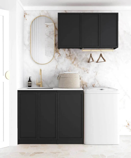 Hampshire Matte Black Laundry Set 1715mm (Set-A) otti