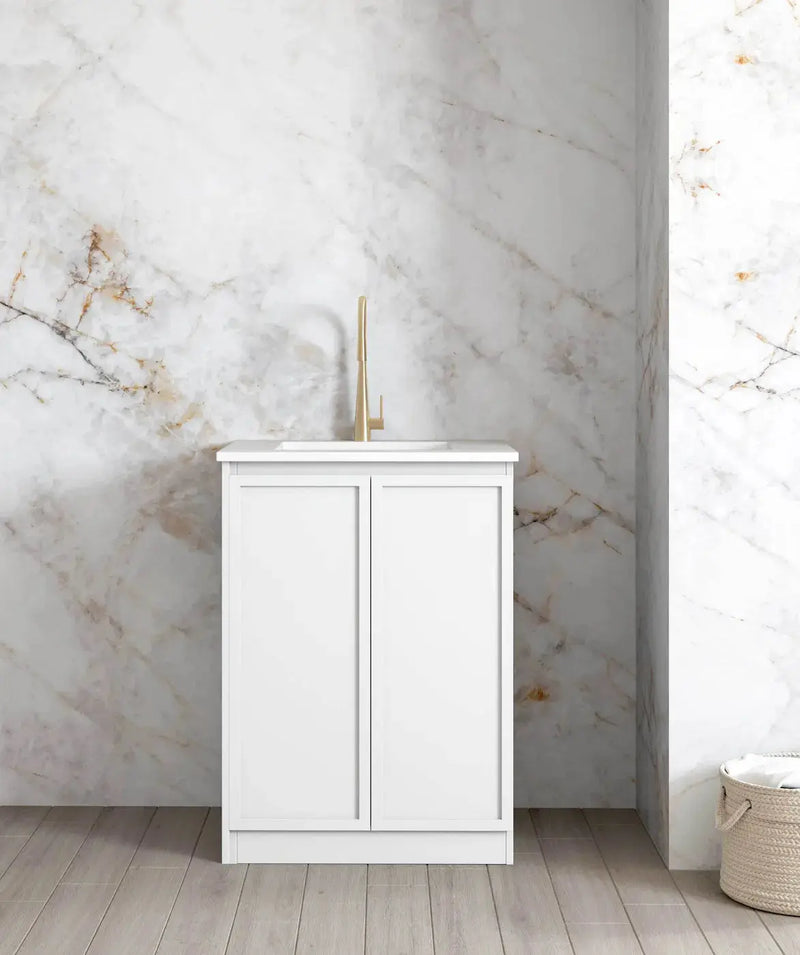 Hampshire Matte White Mini Laundry Cabinet 650mm otti