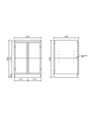 Hampshire Matte White Mini Laundry Cabinet 650mm otti