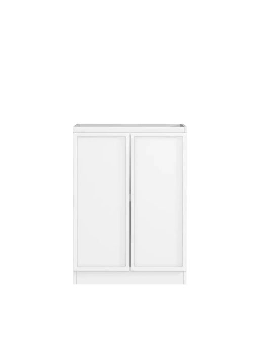 Hampshire Matte White Base Laundry Cabinet with Stone Top and Sink 1300x600x900mm otti
