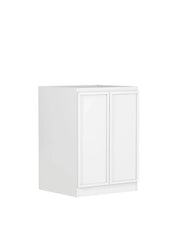 Hampshire Matte White Base Laundry Cabinet with Stone Top and Sink 1300x600x900mm otti