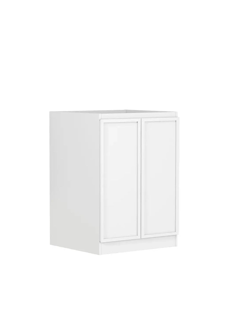 Hampshire Matte White Base Laundry Cabinet with Stone Top and Sink 1300x600x900mm otti