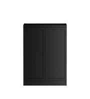 Hampshire Matte Black Base Laundry Cabinet with Stone Top and Sink 1060x600x900mm otti