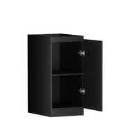 Hampshire Matte Black Base Laundry Cabinet with Stone Top and Sink 1060x600x900mm otti