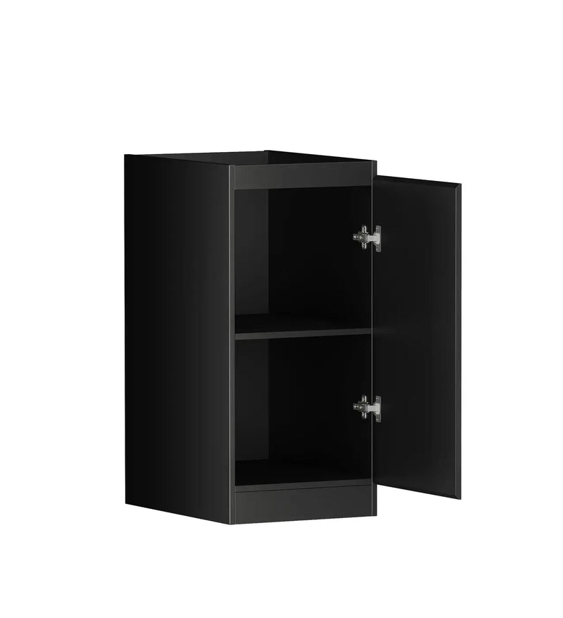 Hampshire Matte Black Base Laundry Cabinet with Stone Top and Sink 1060x600x900mm otti