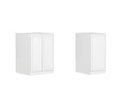 Hampshire Matte White Base Laundry Cabinet with Stone Top and Sink 1060x600x900mm otti