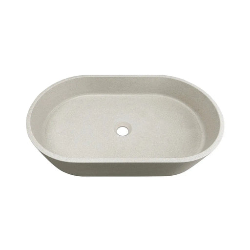Clayton Oval Concrete Sand Above Counter Basin  600x350x120mm - FIL Kitchen Bathroom
