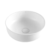 Bronte Round Above Counter Basin Gloss White/Matte White 360x360x130mm - FIL Kitchen Bathroom