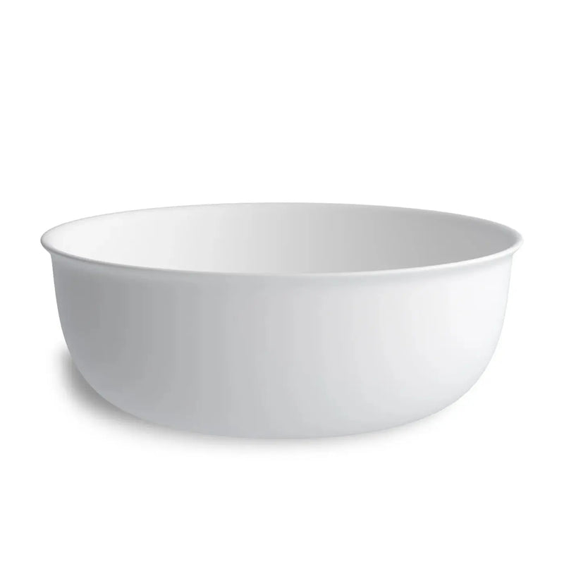 Bronte Round Above Counter Basin Gloss White/Matte White 360x360x130mm - FIL Kitchen Bathroom