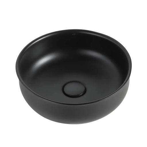 Bronte Round Above Counter Basin Matte Black 360x360x130mm - FIL Kitchen Bathroom