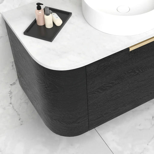 Bondi Solid Surface Cloudy Carrara Above Counter Vanity Top 1500mm/1800mm - FIL Kitchen Bathroom