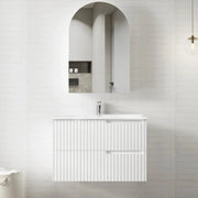 SATIN WHITE NOOSA 900MM WALL HUNG VANITY FIL Kitchen Bathroom