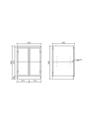 Hampshire Black Mini Laundry Cabinet 650mm otti