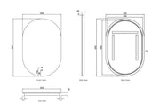 LED Noosa Frameless Mirror 900(H)x600(W) - FIL Kitchen Bathroom