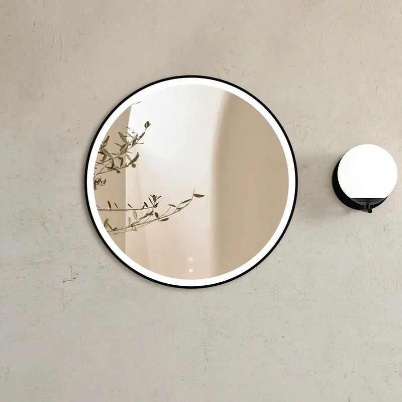 LED Bondi Metal Frame Mirror Brushed Gold/Matte Black/Matte White 800mm - FIL Kitchen Bathroom