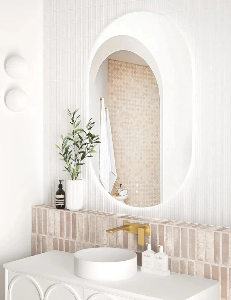 LED Noosa 1500(W)x750(H) Frameless Tuffi Mirror - Install Horizontal or Vertical - FIL Kitchen Bathroom