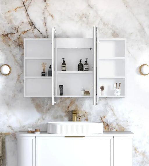 Newport Premium Edition Led Shaving Cabinet Matte White 1200mm otti