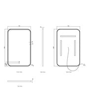 LED Newport White Metal Frame Mirror 1200(W)x750(H) - FIL Kitchen Bathroom