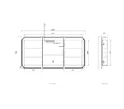 Newport  Premium Edition Led Shaving Cabinet Matte White 1500mm otti