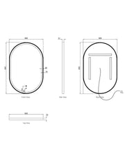 LED Noosa Gold Metal Frame Mirror  900(H)x600(W) - FIL Kitchen Bathroom