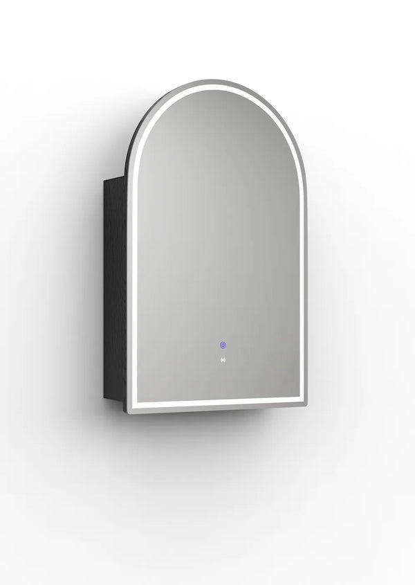 LED Archie Black Oak Shaving Cabinet  900(H)x600(W)mm