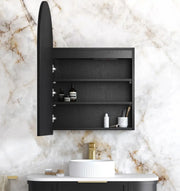 LED Archie Black Oak Shaving Cabinet  900(H)x600(W)mm - FIL Kitchen Bathroom