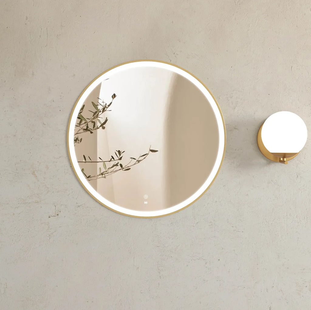 LED Bondi Metal Frame Mirror Brushed Gold/Matte Black/Matte White 800mm