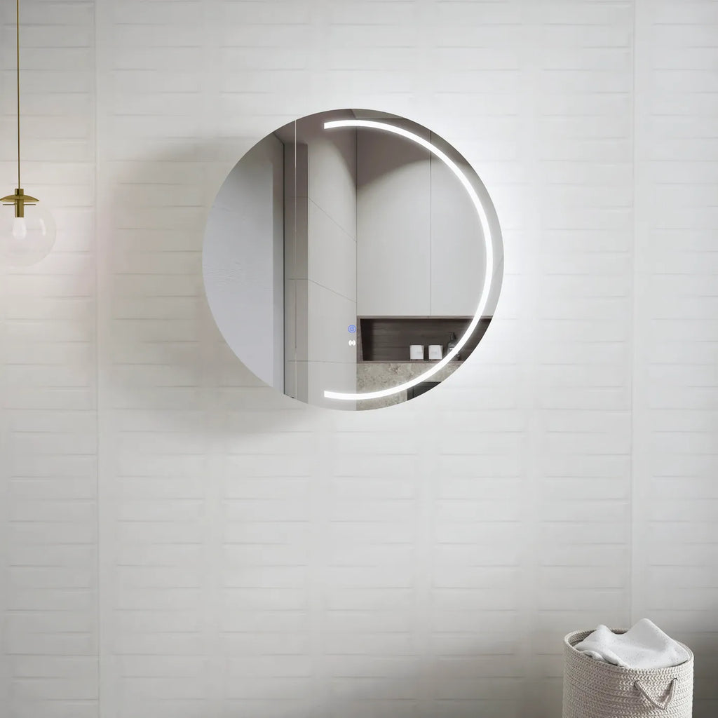 LED London White Shaving Cabinet 800mm