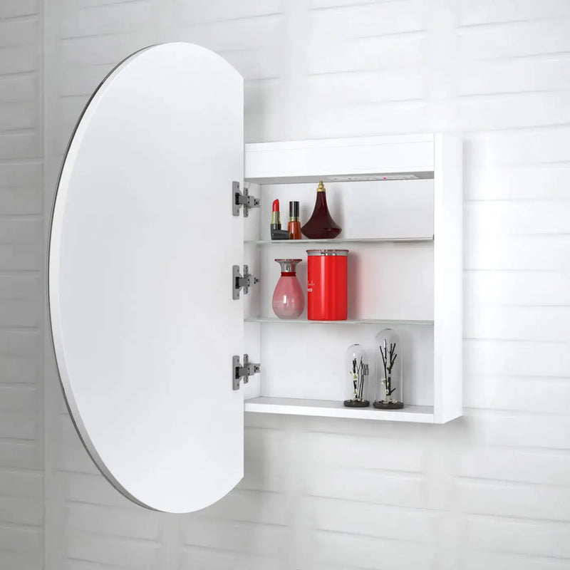 LED London White Shaving Cabinet 800mm - FIL Kitchen Bathroom