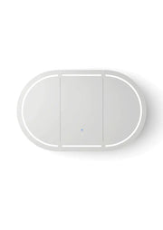 LED Bondi Shaving Cabinet  Natural Oak/Matte White/Black Oak 1200(W)x750(H)mm - FIL Kitchen Bathroom