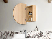LED Bondi Shaving Cabinet Natural Oak/Black Oak/White 900(W)x600(H)mm - FIL Kitchen Bathroom