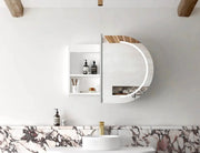LED Bondi Shaving Cabinet Natural Oak/Black Oak/White 900(W)x600(H)mm - FIL Kitchen Bathroom