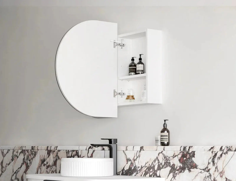 LED Bondi Shaving Cabinet Natural Oak/Black Oak/White 900(W)x600(H)mm - FIL Kitchen Bathroom
