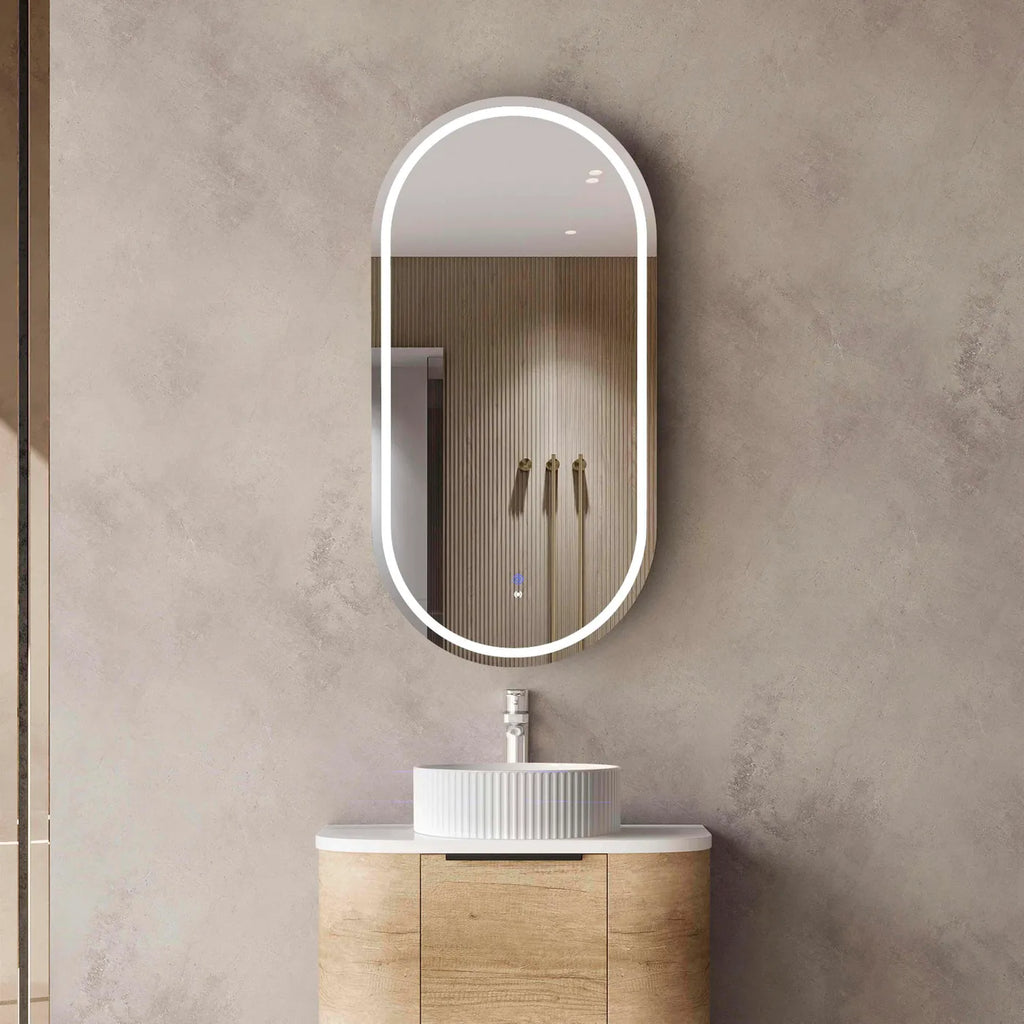 LED Noosa Natural Oak Shaving Cabinet  900(H)x450(W)mm