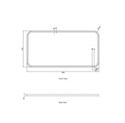 LED Newport Black Metal Frame Mirror 1500(W)x750(H) - FIL Kitchen Bathroom