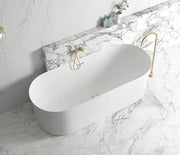 Attica Bondi Matte White Bath with Overflow 1500mm/1700mm - FIL Kitchen Bathroom